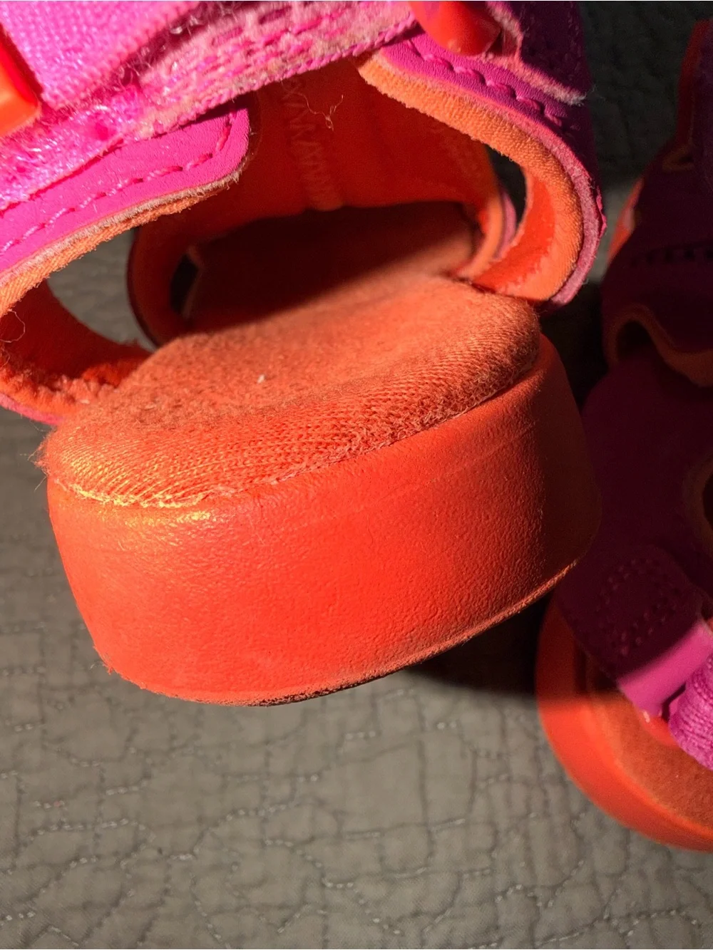 Clarks Kids Bright Pink and Orange Water Shoes - Size 8